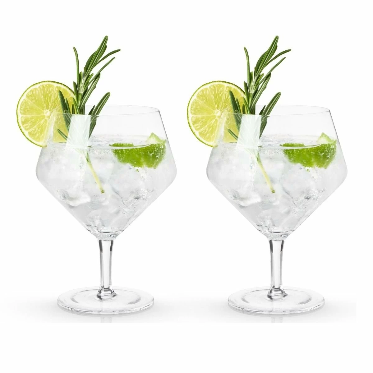 Viski® Angled Crystal Gin & Tonic Glasses 1 Viski® Angled Crystal Gin & Tonic Glasses