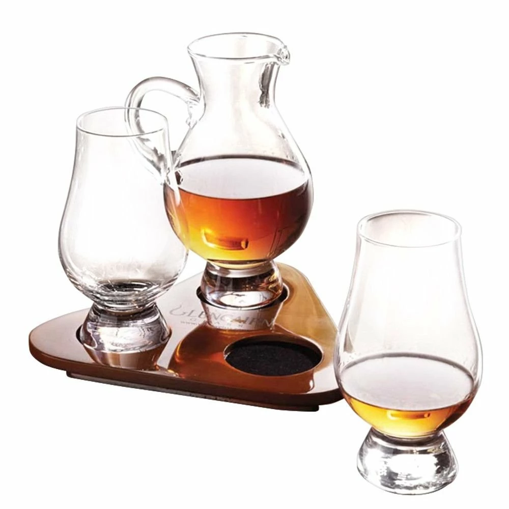 Stolzle Glencairn Crystal Whiskey Flight Tray Set With Pitcher 1 Stolzle Glencairn Crystal Whiskey Flight Tray Set With Pitcher