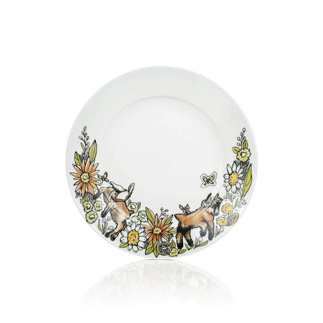 Everything Kitchens Barnyard Baby Animals 28-Piece Dinnerware Set | "Caprine Caper Goats" - Kid 4 Everything Kitchens Barnyard Baby Animals 28-Piece Dinnerware Set | "Caprine Caper Goats" - Kid - Image 4
