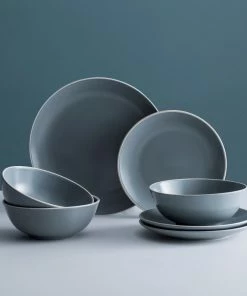 Mason Cash Classic Collection 8" Side Plate | Grey -Cheap Dinnerware Store greydinnerware1 1