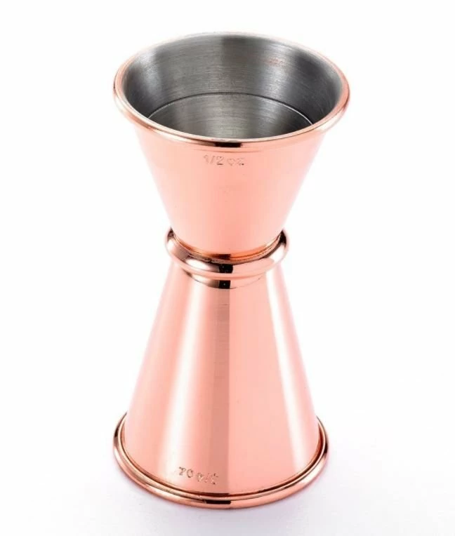 Mercer Barfly 0.5oz X 0.75oz Japanese Style Jigger | Copper Plated 2 Mercer Barfly 0.5oz X 0.75oz Japanese Style Jigger | Copper Plated - Image 2