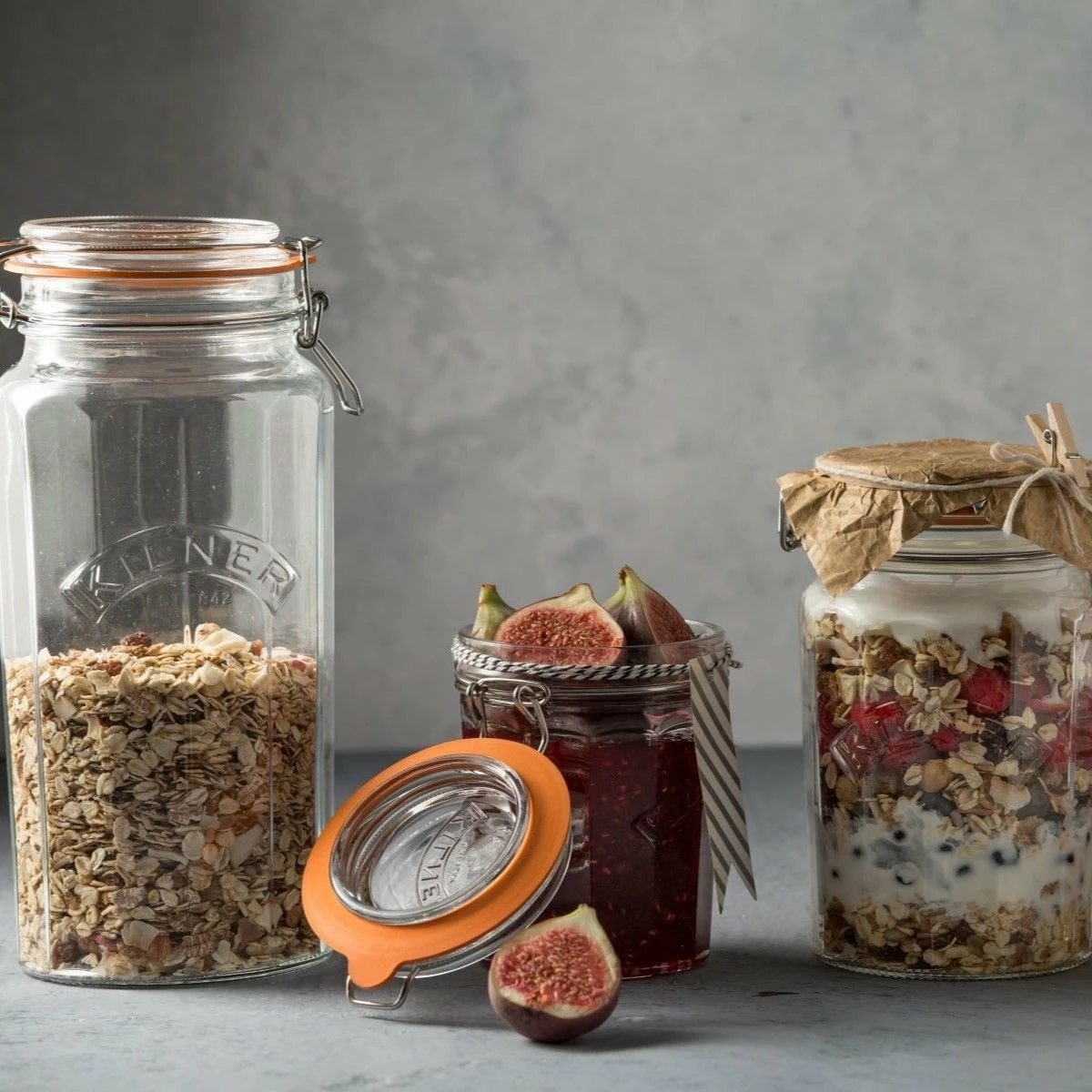 Kilner Facetted Clip Top Jar | 63.4oz 3 Kilner Facetted Clip Top Jar | 63.4oz - Image 3