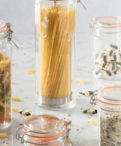 Kilner Facetted Clip Top Pasta Jar | 74oz -Cheap Dinnerware Store kilner facettedcliptopjars range 5 1
