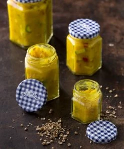 Kilner Twist Top Hexagonal Jar (Blue) | 3.7oz -Cheap Dinnerware Store kilner twisttopjars bottles piccalilli 1