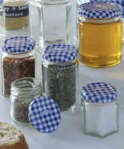 Kilner Twist Top Hexagonal Jar (Blue) | 1.6oz 6 Kilner Twist Top Hexagonal Jar (Blue) | 1.6oz -Cheap Dinnerware Store kilner twisttopjars bottles range