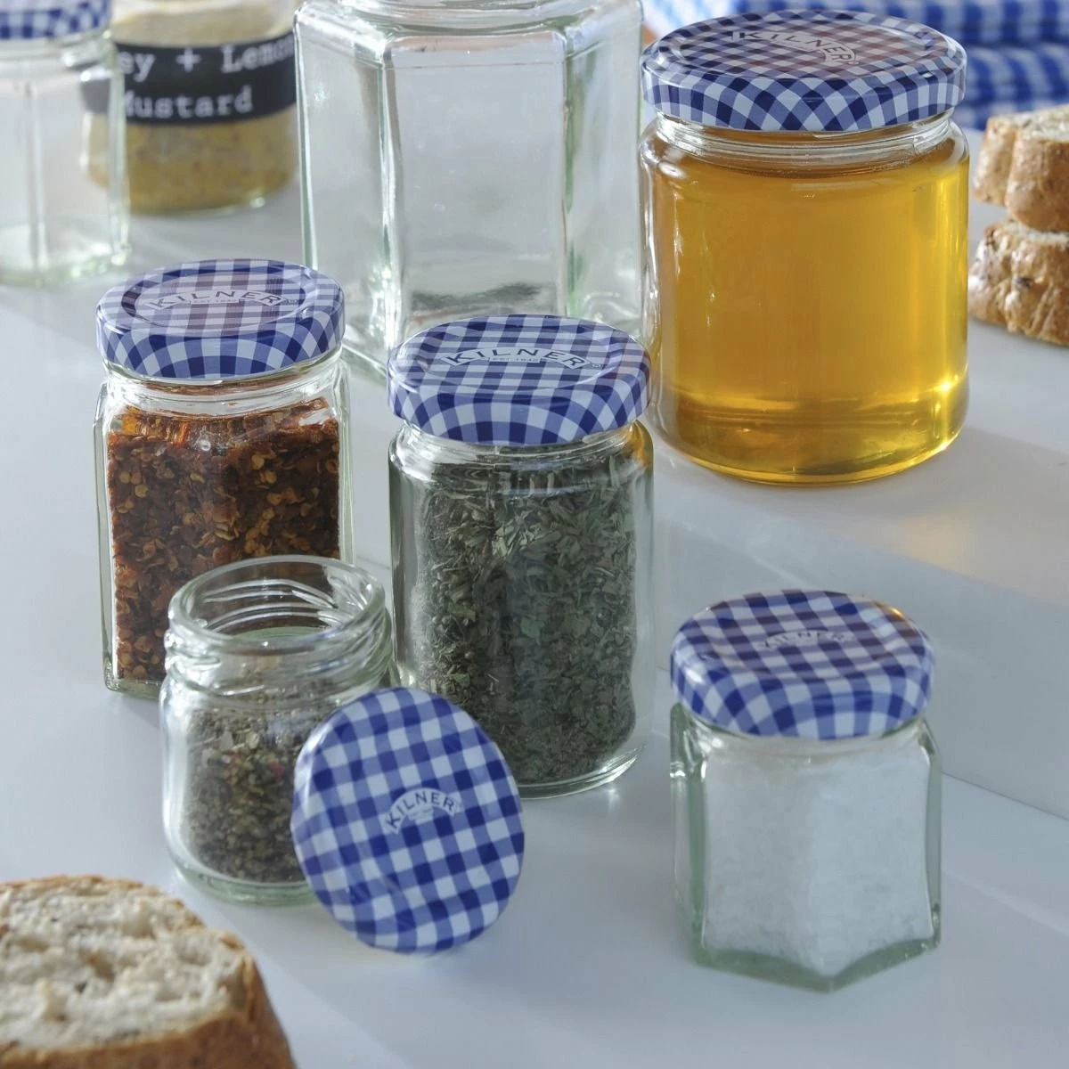 Kilner Twist Top Hexagonal Jar (Blue) | 1.6oz 3 Kilner Twist Top Hexagonal Jar (Blue) | 1.6oz - Image 3