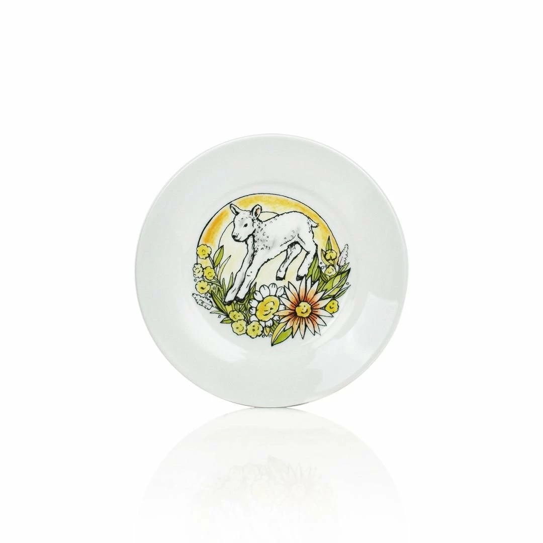 Everything Kitchens Barnyard Baby Animals 28-Piece Dinnerware Set | "Leaping Sheep" - Lamb 5 Everything Kitchens Barnyard Baby Animals 28-Piece Dinnerware Set | "Leaping Sheep" - Lamb - Image 5