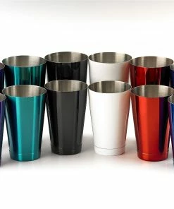 Mercer Barfly 18oz Shaker/Tin | Red 7 Mercer Barfly 18oz Shaker/Tin | Red -Cheap Dinnerware Store lined up shakers 3