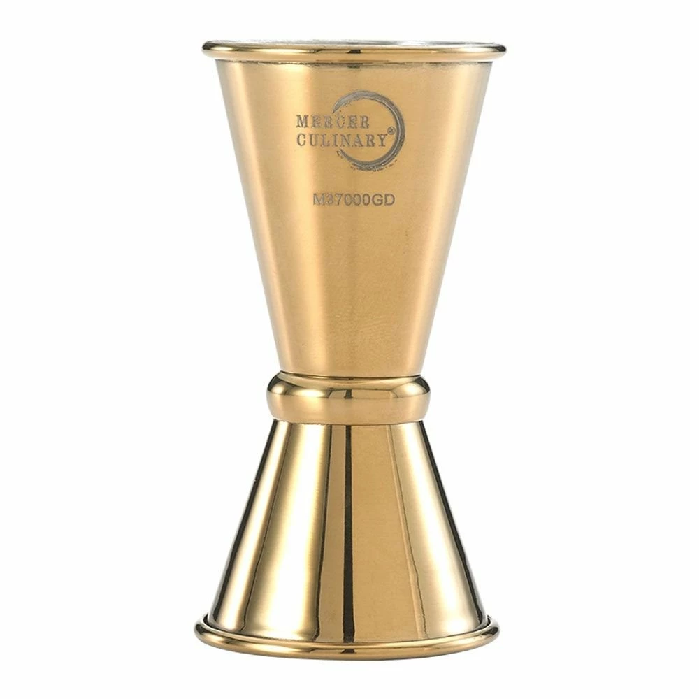 Mercer Barfly 0.5oz X 0.75oz Japanese Style Jigger | Gold Plated 1 Mercer Barfly 0.5oz X 0.75oz Japanese Style Jigger | Gold Plated