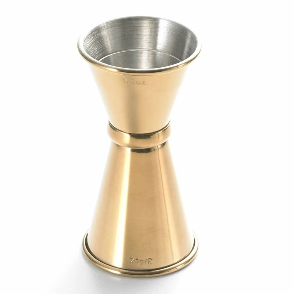 Mercer Barfly 0.5oz X 0.75oz Japanese Style Jigger | Gold Plated 2 Mercer Barfly 0.5oz X 0.75oz Japanese Style Jigger | Gold Plated - Image 2