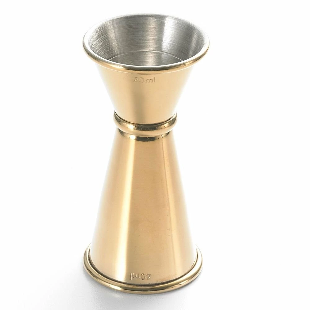 Mercer Barfly 20ml X 40ml Japanese Style Jigger | Gold Plated 2 Mercer Barfly 20ml X 40ml Japanese Style Jigger | Gold Plated - Image 2