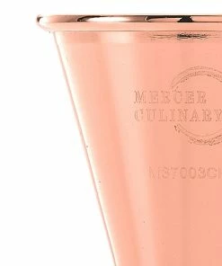 Mercer Barfly 1oz X 1.5oz Japanese Style Jigger | Copper Plated -Cheap Dinnerware Store m37003cp barfly copper plated jigger 1.5oz closeup