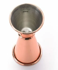 Mercer Barfly 1oz X 1.5oz Japanese Style Jigger | Copper Plated -Cheap Dinnerware Store m37003cp barfly copper plated jigger 1.5oz inside