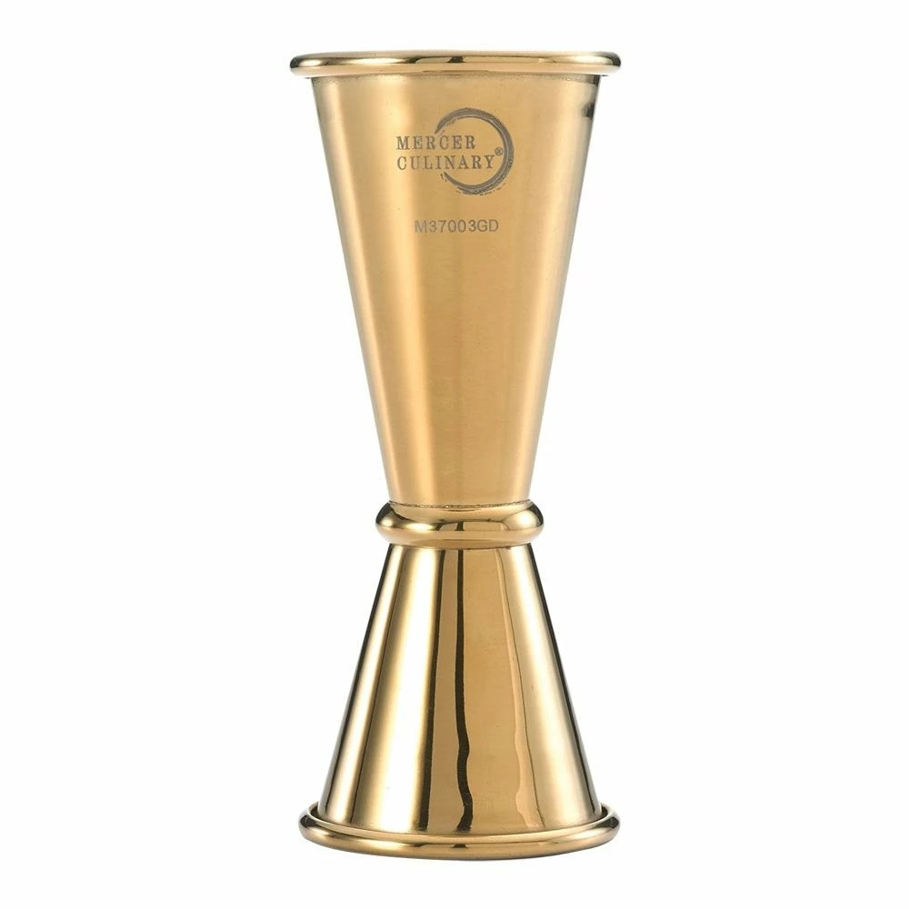 Mercer Barfly 1oz X 1.5oz Japanese Style Jigger | Gold Plated 1 Mercer Barfly 1oz X 1.5oz Japanese Style Jigger | Gold Plated