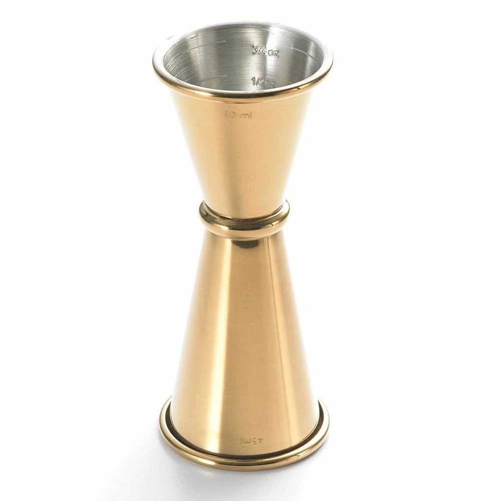 Mercer Barfly 1oz X 1.5oz Japanese Style Jigger | Gold Plated 2 Mercer Barfly 1oz X 1.5oz Japanese Style Jigger | Gold Plated - Image 2