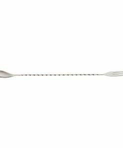 Mercer Barfly 12.4" Bar Spoon With Fork | Stainless Steel