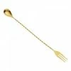 Mercer Barfly 12.4" Bar Spoon With Fork | Gold Plated