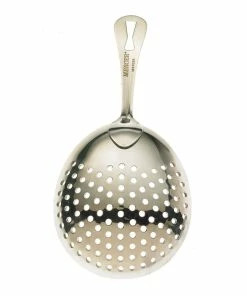 Mercer Barfly Julep Strainer | Stainless Steel -Cheap Dinnerware Store m37028 barfly stainless steel julep strainer silver back