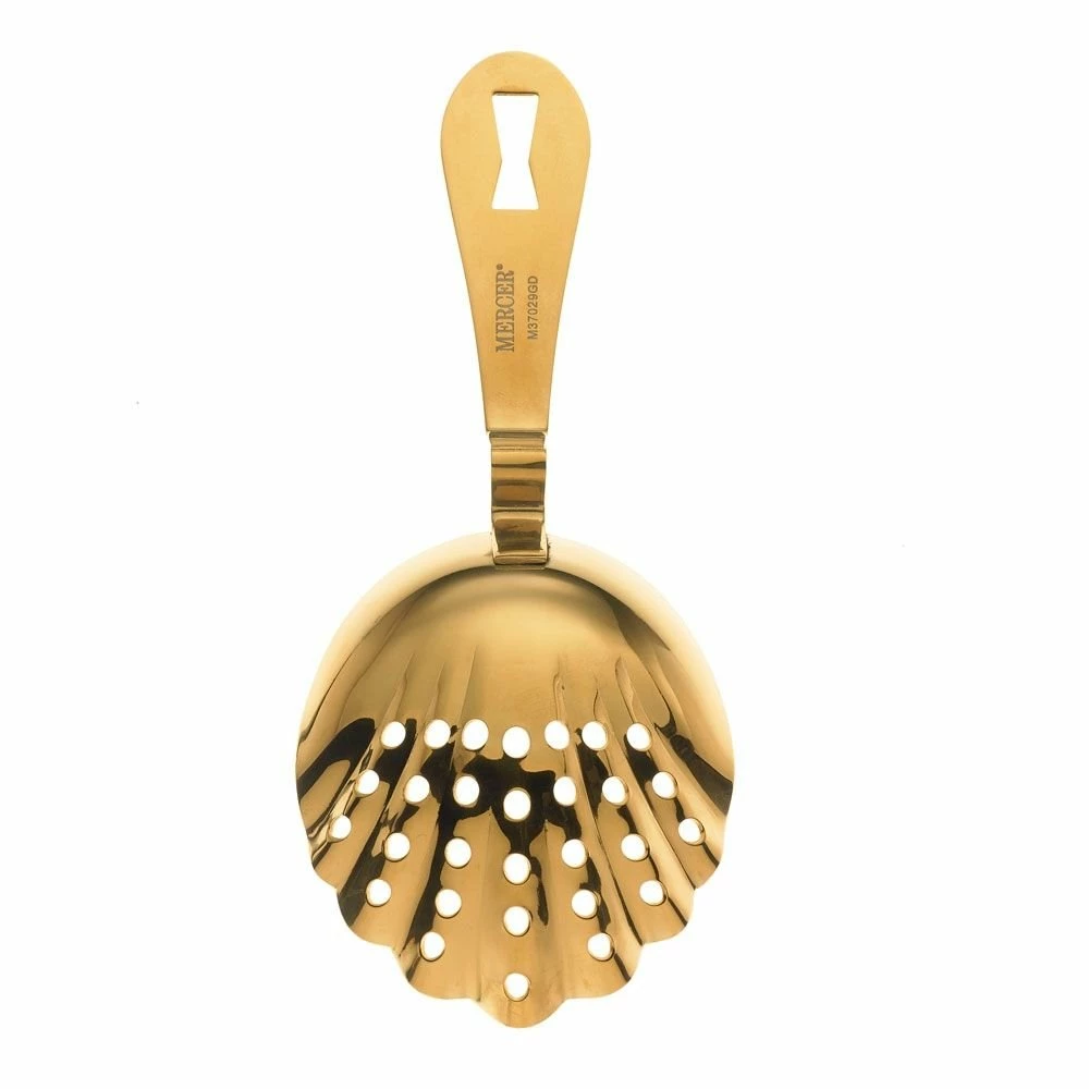 Mercer Barfly Scalloped Julep Strainer | Gold Plated 3 Mercer Barfly Scalloped Julep Strainer | Gold Plated - Image 3