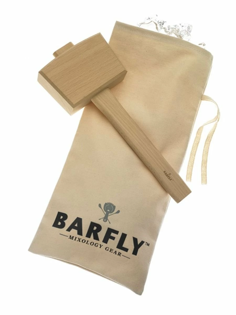 Mercer Barfly Lewis Bag & Wood Mallet Set 1 Mercer Barfly Lewis Bag & Wood Mallet Set