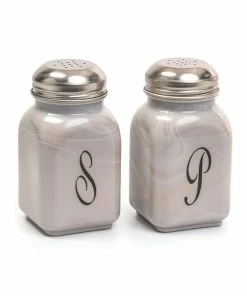 Mosser Glass Monogram Salt & Pepper Set | Marble