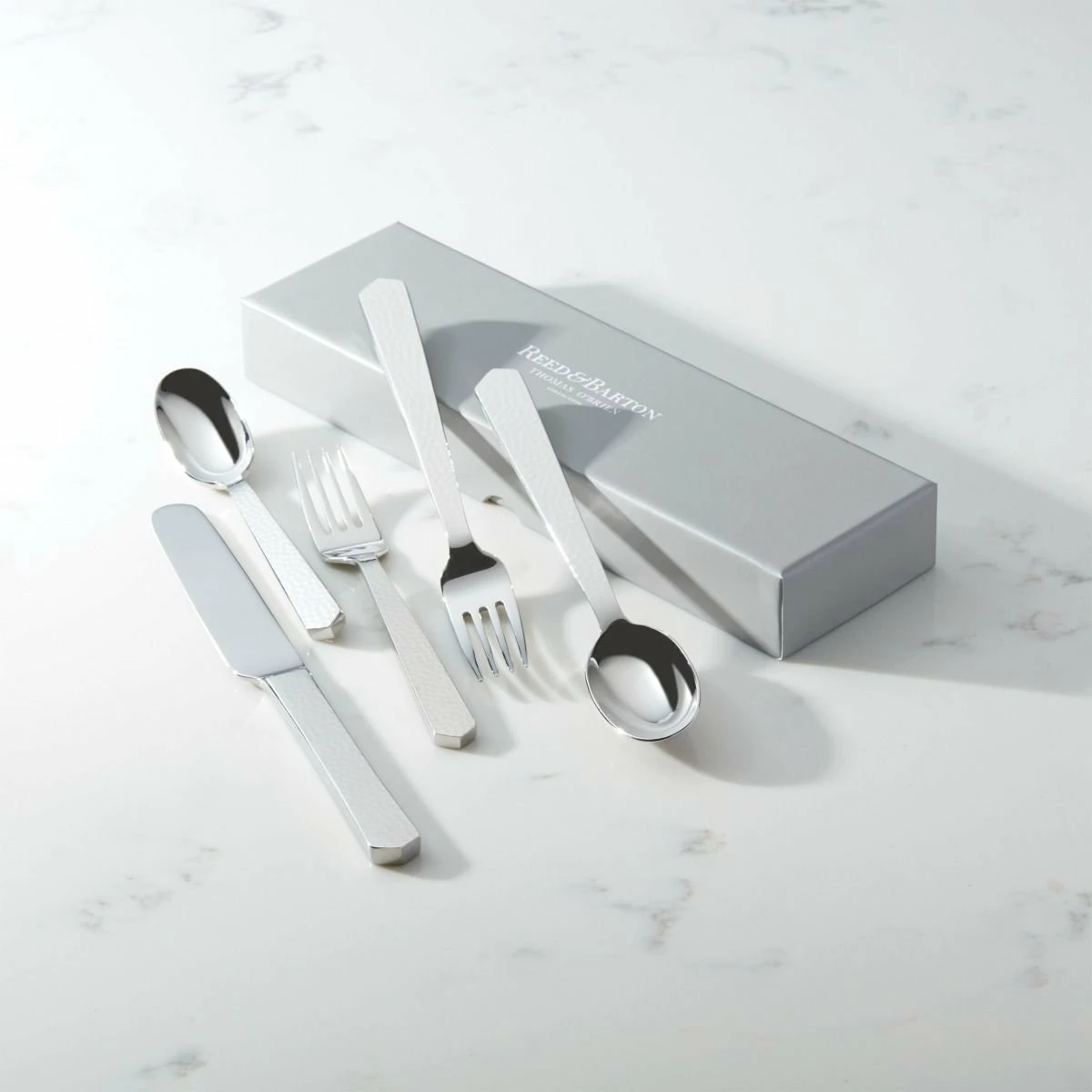 Reed & Barton 5-Piece Place Setting | Marteau 4 Reed & Barton 5-Piece Place Setting | Marteau - Image 4