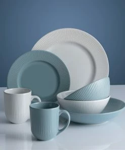 Mason Cash Linear Collection 8" Side Plate - White -Cheap Dinnerware Store mason cash linear dinnerware 1