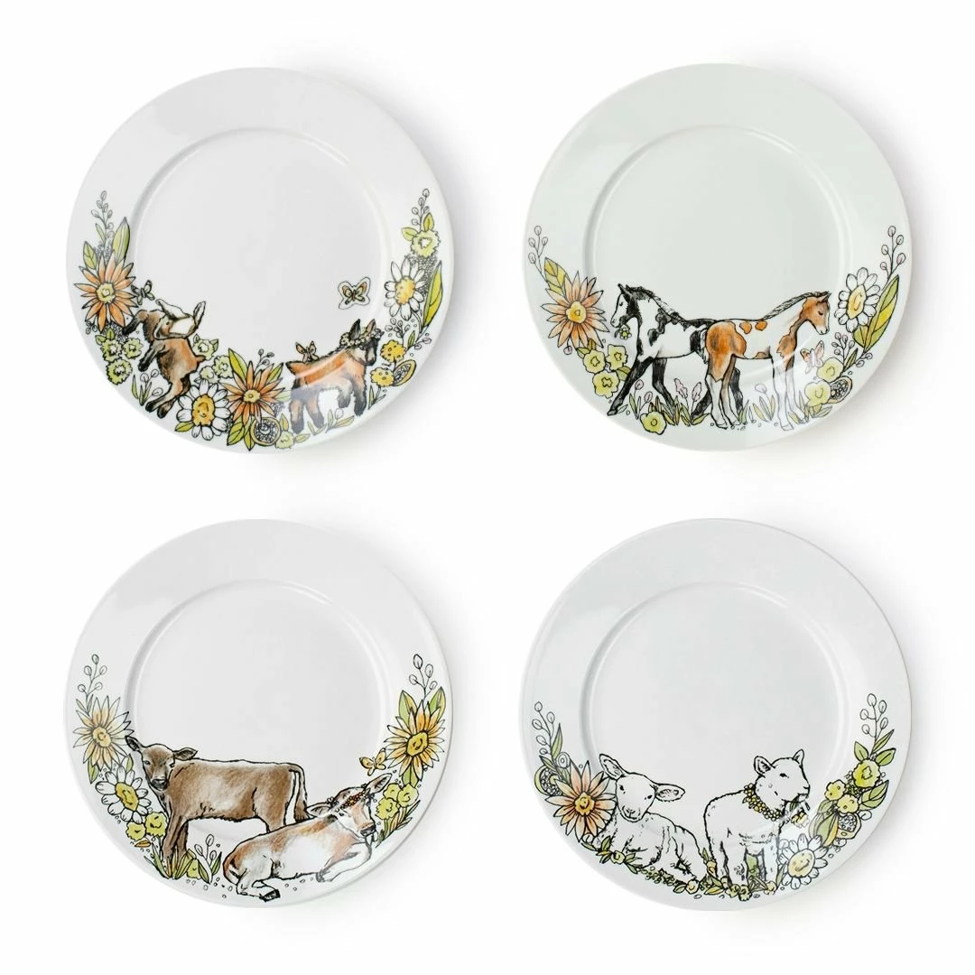 Everything Kitchens Barnyard Baby Animals 28-Piece Dinnerware Set | Assorted 3 Everything Kitchens Barnyard Baby Animals 28-Piece Dinnerware Set | Assorted - Image 3