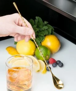 Mercer Barfly 11.8" Classic Bar Spoon | Gold Plated 11 Mercer Barfly 11.8" Classic Bar Spoon | Gold Plated -Cheap Dinnerware Store mercer barfly 11.8in gold plated teardrop bar spoon m37012gd length