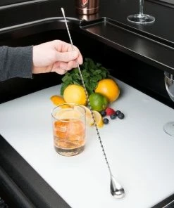 Mercer Barfly 19.6" Classic Bar Spoon | Stainless Steel -Cheap Dinnerware Store mercer barfly 15.75 stainless steel classic teardrop bar spoon m37013 length 1