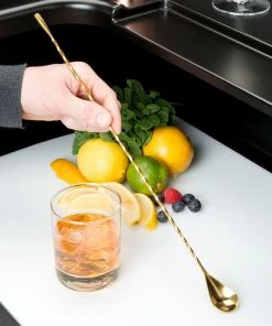 Mercer Barfly 15.75" Classic Bar Spoon | Gold Plated 11 Mercer Barfly 15.75" Classic Bar Spoon | Gold Plated -Cheap Dinnerware Store mercer barfly 15.75in gold plated teardrop bar spoon m37013gd length