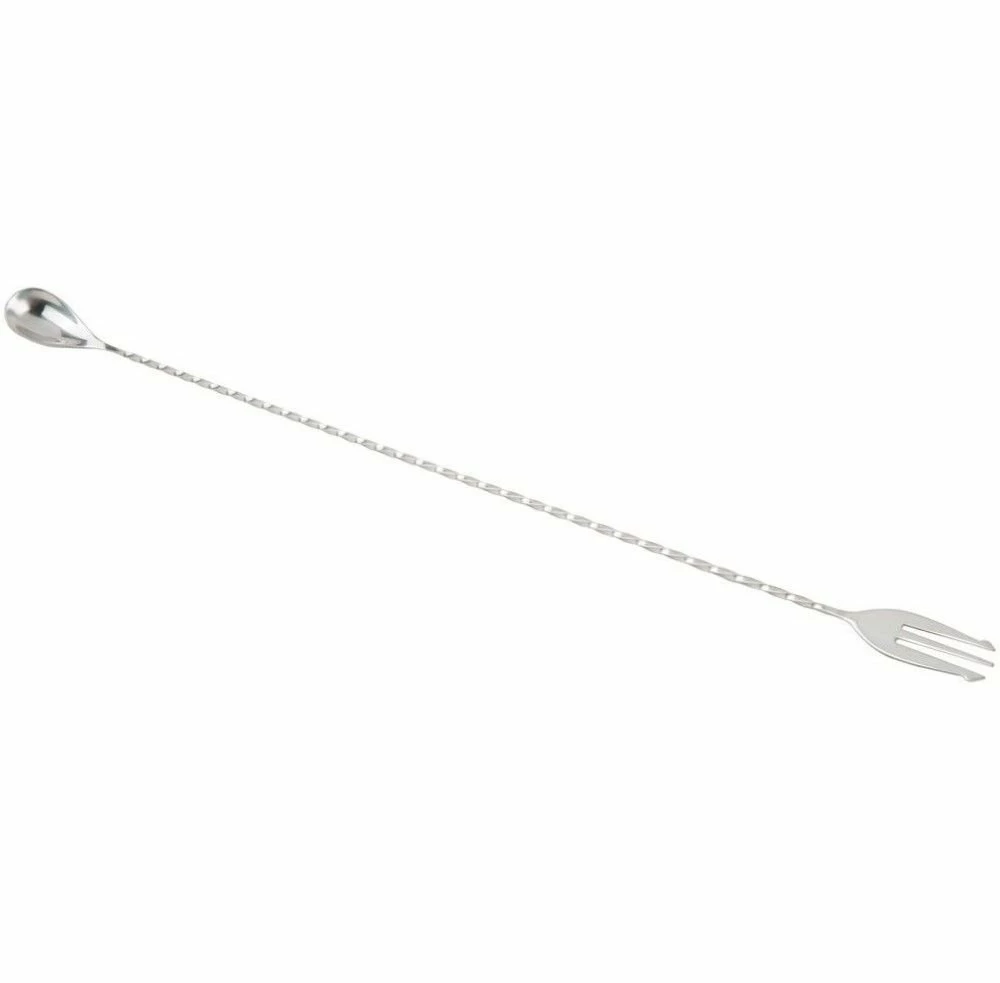 Mercer Barfly 19.6" Bar Spoon With Fork | Stainless Steel 1 Mercer Barfly 19.6" Bar Spoon With Fork | Stainless Steel