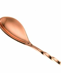 Mercer Barfly 13.2" Japanese-Style Bar Spoon | Copper Plated -Cheap Dinnerware Store mercer barfly copper plated japanese style bar spoon spoon end