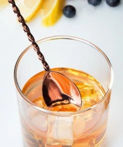 Mercer Barfly 17.1" Japanese-Style Bar Spoon | Copper Plated -Cheap Dinnerware Store mercer barfly copper plated japanese style bar spoon stirring 1