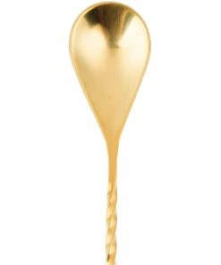 Mercer Barfly 11.8" Classic Bar Spoon | Gold Plated 8 Mercer Barfly 11.8" Classic Bar Spoon | Gold Plated -Cheap Dinnerware Store mercer barfly gold plated teardrop bar spoon spoon end