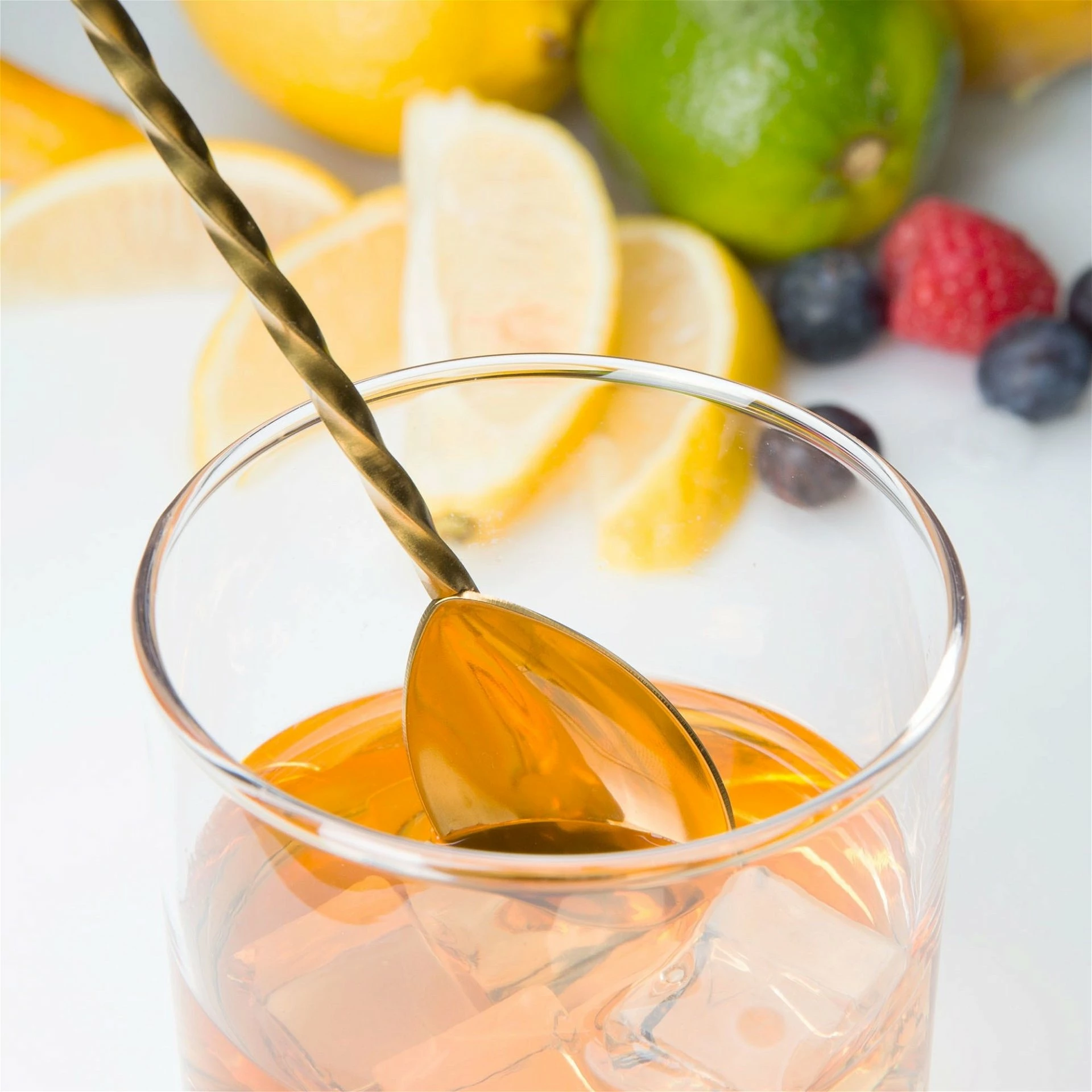 Mercer Barfly 15.75" Classic Bar Spoon | Gold Plated 5 Mercer Barfly 15.75" Classic Bar Spoon | Gold Plated - Image 5