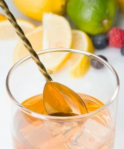 Mercer Barfly 19.6" Classic Bar Spoon | Gold Plated -Cheap Dinnerware Store mercer barfly gold plated teardrop bar spoon stirring 2