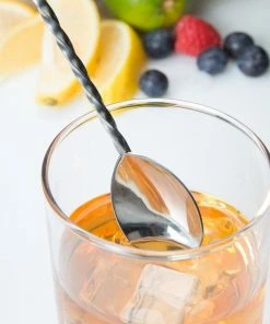 Mercer Barfly 12.4" Bar Spoon With Fork | Stainless Steel -Cheap Dinnerware Store mercer barfly stainless steel bar spoon with fork stirring