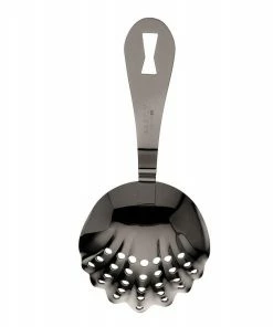 Mercer Barfly Scalloped Julep Strainer | Gun Metal Black