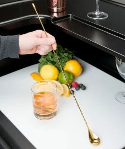 Mercer Barfly 19.6" Classic Bar Spoon | Gold Plated -Cheap Dinnerware Store mercer culinary m37013gd length