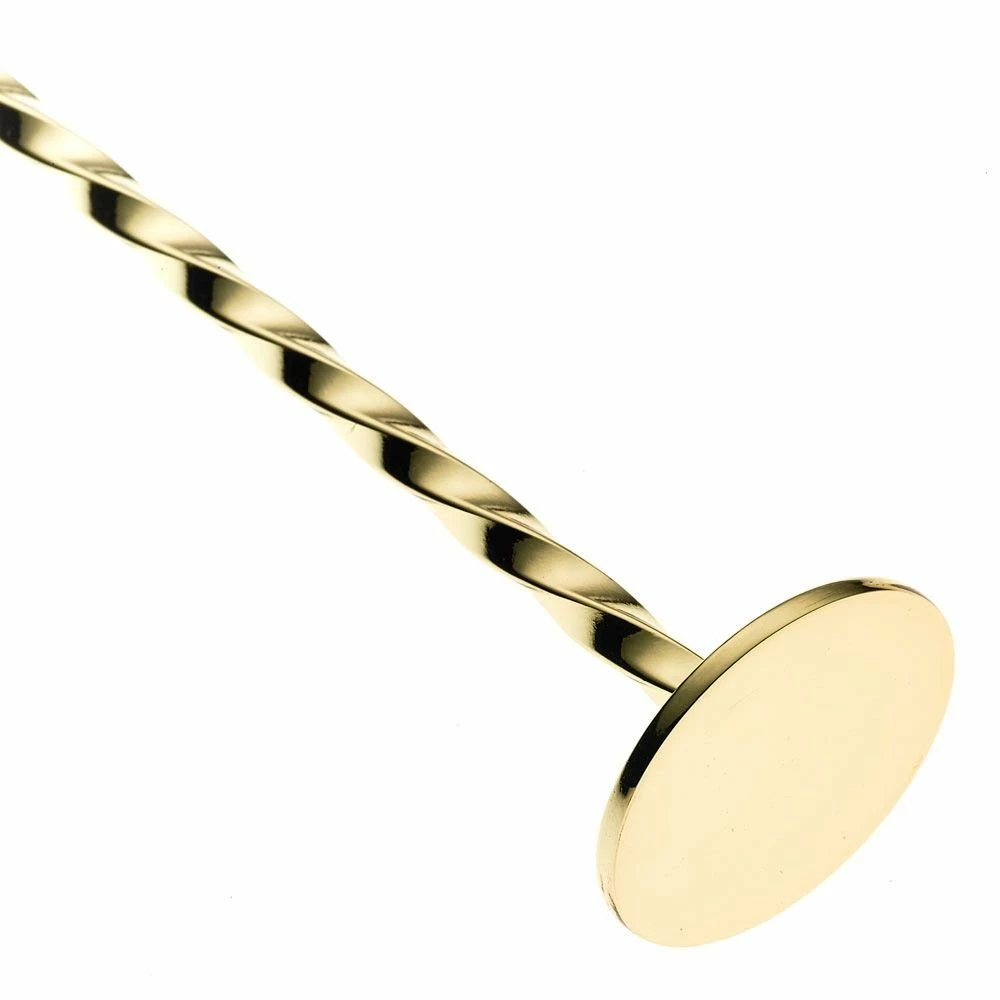 Mercer Barfly 11.8" Bar Spoon With Muddler | Gold Plated 3 Mercer Barfly 11.8" Bar Spoon With Muddler | Gold Plated - Image 3