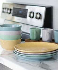 Everything Kitchens Modern Colorful Neutrals - Rippled 10.5" Dinner Plates (Set Of 4) - Glazed | Butter Yellow 12 Everything Kitchens Modern Colorful Neutrals - Rippled 10.5" Dinner Plates (Set Of 4) - Glazed | Butter Yellow -Cheap Dinnerware Store modern ripple glazed squares 0008 dsc0089