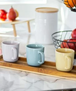 Everything Kitchens Modern Colorful Neutrals - Rippled 16-Piece Dinnerware Set - Glazed | Butter Yellow -Cheap Dinnerware Store modern ripple glazed squares 0017 dsc0046 1