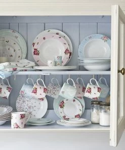 Royal Albert New Country Roses Collection Modern Casual Mugs (Set Of 4) | Pink, Polka Rose, Polka Blue & Rose Confetti -Cheap Dinnerware Store mugset5