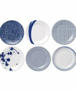 Royal Doulton Pacific Mixed 9.25" Accent Plates Set Of 6