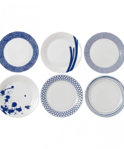 Royal Doulton Pacific Mixed 8.6" Pasta Bowls Set Of 6