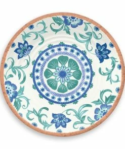 TarHong Melamine Tabletop 8.5" Round Salad Plate | Rio Turquoise Floral