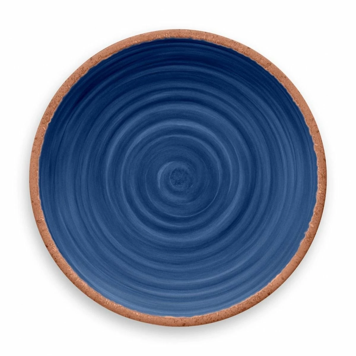 TarHong Melamine Tabletop 10.5" Round Dinner Plate | Rustic Swirl Indigo 1 TarHong Melamine Tabletop 10.5" Round Dinner Plate | Rustic Swirl Indigo