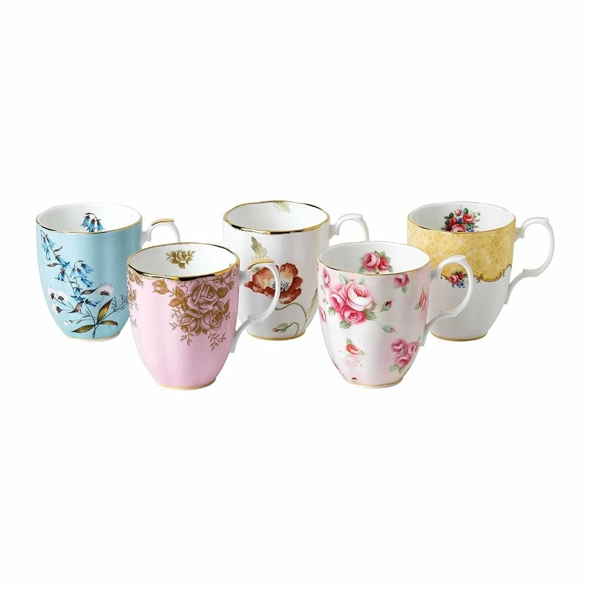 Royal Albert 100 Years 1950-1990 10-Piece Set | Festival, Golden Rose, Poppy, Rose Blush & Bouquet 3 Royal Albert 100 Years 1950-1990 10-Piece Set | Festival, Golden Rose, Poppy, Rose Blush & Bouquet - Image 3