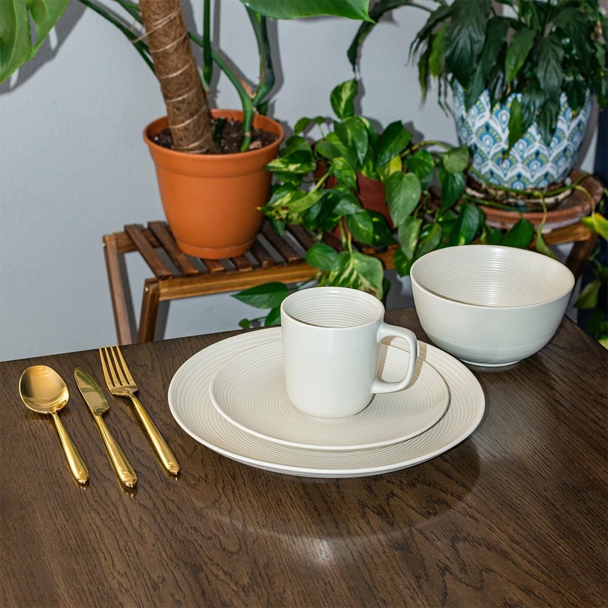 Everything Kitchens Modern Colorful Neutrals - Rippled 6" Bowls (Set Of 4) - Matte | Ivory 3 Everything Kitchens Modern Colorful Neutrals - Rippled 6" Bowls (Set Of 4) - Matte | Ivory - Image 3